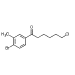 结构式 CAS# 898760-96-8, 1-(4-溴-3-甲基苯基)-6-氯-1-己酮