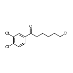 结构式 CAS# 898761-00-7, 6-氯-1-(3,4-二氯苯基)-1-己酮