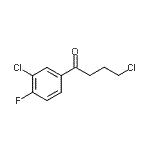 结构式 CAS# 898761-12-1, 4-氯-1-(3-氯-4-氟苯基)-1-丁酮