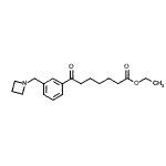 structure of CAS# 898761-17-6, Ethyl 7-[3-(1-azetidinylmethyl)phenyl]-7-oxoheptanoate;ethyl 7-[3-(azetidinomethyl)phenyl]-7-oxoheptanoate