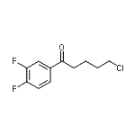 structure of CAS# 898761-51-8, 5-Chloro-1-(3,4-difluorophenyl)-1-pentanone;5-Chloro-1-(3,4-difluorophenyl)-1-oxopentane