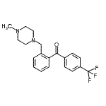 structure of CAS# 898762-15-7, {2-[(4-Methyl-1-piperazinyl)methyl]phenyl}[4-(trifluoromethyl)phenyl]methanone;2-(4-methylpiperazinomethyl)-4'-trifluoromethylbenzophenone
