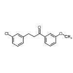 structure of CAS# 898762-23-7, 3-(3-Chlorophenyl)-1-(3-methoxyphenyl)-1-propanone;3-(3-chlorophenyl)-3'-methoxypropiophenone