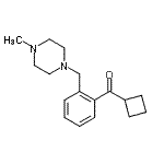 structure of CAS# 898762-60-2, Cyclobutyl{2-[(4-methyl-1-piperazinyl)methyl]phenyl}methanone;cyclobutyl 2-(4-methylpiperazinomethyl)phenyl ketone