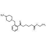 structure of CAS# 898762-71-5, Ethyl 6-{2-[(4-methyl-1-piperazinyl)methyl]phenyl}-6-oxohexanoate;ethyl 6-[2-(4-methylpiperazinomethyl)phenyl]-6-oxohexanoate