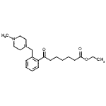 structure of CAS# 898762-73-7, Ethyl 7-{2-[(4-methyl-1-piperazinyl)methyl]phenyl}-7-oxoheptanoate;ethyl 7-[2-(4-methylpiperazinomethyl)phenyl]-7-oxoheptanoate