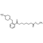 structure of CAS# 898762-75-9, Ethyl 8-{2-[(4-methyl-1-piperazinyl)methyl]phenyl}-8-oxooctanoate;ethyl 8-[2-(4-methylpiperazinomethyl)phenyl]-8-oxooctanoate