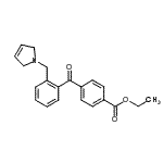 structure of CAS# 898762-99-7, Ethyl 4-[2-(2,5-dihydro-1H-pyrrol-1-ylmethyl)benzoyl]benzoate;4'-carboethoxy-2-(3-pyrrolinomethyl) benzophenone