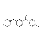 结构式 CAS# 898763-09-2, (4-氟苯基)[3-(4-硫代吗啉基甲基)苯基]甲酮