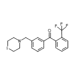 structure of CAS# 898763-43-4, [3-(4-Thiomorpholinylmethyl)phenyl][2-(trifluoromethyl)phenyl]methanone;3'-thiomorpholinomethyl-2-trifluoromethylbenzophenone