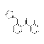 structure of CAS# 898763-50-3, [2-(2,5-Dihydro-1H-pyrrol-1-ylmethyl)phenyl](2-fluorophenyl)methanone;2-fluoro-2'-(3-pyrrolinomethyl) benzophenone