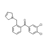 structure of CAS# 898763-76-3, (3,4-Dichlorophenyl)[2-(2,5-dihydro-1H-pyrrol-1-ylmethyl)phenyl]methanone;3,4-dichloro-2'-(3-pyrrolinomethyl) benzophenone