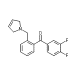 structure of CAS# 898763-82-1, (3,4-Difluorophenyl)[2-(2,5-dihydro-1H-pyrrol-1-ylmethyl)phenyl]methanone;3,4-difluoro-2'-(3-pyrrolinomethyl) benzophenone