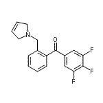 structure of CAS# 898763-86-5, [2-(2,5-Dihydro-1H-pyrrol-1-ylmethyl)phenyl](3,4,5-trifluorophenyl)methanone;2'-(3-pyrrolinomethyl)-3,4,5-trifluorobenzophenone