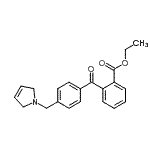 structure of CAS# 898763-89-8, Ethyl 2-[4-(2,5-dihydro-1H-pyrrol-1-ylmethyl)benzoyl]benzoate;2-carboethoxy-4'-(3-pyrrolinomethyl) benzophenone