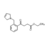 structure of CAS# 898763-96-7, Ethyl 4-[2-(2,5-dihydro-1H-pyrrol-1-ylmethyl)phenyl]-4-oxobutanoate;ethyl 4-oxo-4-[2-(3-pyrrolinomethyl)phenyl]butyrate