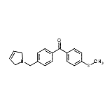 structure of CAS# 898763-97-8, [4-(2,5-Dihydro-1H-pyrrol-1-ylmethyl)phenyl][4-(methylsulfanyl)phenyl]methanone;4-(3-pyrrolinomethyl)-4'-thiomethylbenzophenone