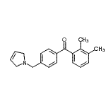 structure of CAS# 898764-11-9, [4-(2,5-Dihydro-1H-pyrrol-1-ylmethyl)phenyl](2,3-dimethylphenyl)methanone;2,3-dimethyl-4'-(3-pyrrolinomethyl) benzophenone