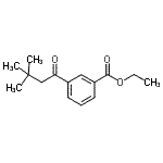 structure of CAS# 898764-29-9, Ethyl 3-(3,3-dimethylbutanoyl)benzoate;3'-Carboethoxy-3,3-dimethylbutyrophenone;MFCD03841084