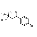 结构式 CAS# 898764-38-0, 1-(4-溴苯基)-3,3-二甲基-1-丁酮