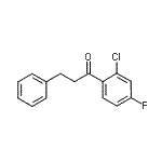 structure of CAS# 898764-57-3, 1-(2-Chloro-4-fluorophenyl)-3-phenyl-1-propanone;2'-chloro-4'-fluoro-3-phenylpropiophenone
