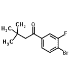 结构式 CAS# 898764-62-0, 1-(4-溴-3-氟苯基)-3,3-二甲基-1-丁酮