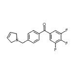 structure of CAS# 898764-79-9, [4-(2,5-Dihydro-1H-pyrrol-1-ylmethyl)phenyl](3,4,5-trifluorophenyl)methanone;4'-(3-pyrrolinomethyl)-3,4,5-trifluorobenzophenone