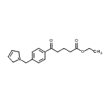 structure of CAS# 898764-91-5, Ethyl 5-[4-(2,5-dihydro-1H-pyrrol-1-ylmethyl)phenyl]-5-oxopentanoate;ethyl 5-oxo-5-[4-(3-pyrrolinomethyl)phenyl]valerate