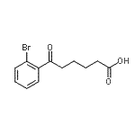 structure of CAS# 898765-24-7, 6-(2-Bromophenyl)-6-oxohexanoic acid;6-(2-Bromophenyl)-6-oxohexanoic acid