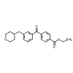 structure of CAS# 898765-26-9, Ethyl 4-[3-(4-morpholinylmethyl)benzoyl]benzoate;4'-carboethoxy-3-morpholinomethyl benzophenone