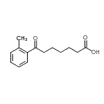 structure of CAS# 898765-33-8, 7-(2-Methylphenyl)-7-oxoheptanoic acid;7-(2-methylphenyl)-7-oxoheptanoic acid