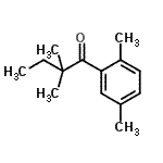 structure of CAS# 898765-58-7, 1-(2,5-Dimethylphenyl)-2,2-dimethyl-1-butanone;2',2,2,5'-Tetramethylbutyrophenone