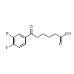 structure of CAS# 898765-77-0, 6-(3,4-Difluorophenyl)-6-oxohexanoic acid;6-(3,4-difluorophenyl)-6-oxohexanoic acid