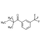 structure of CAS# 898765-80-5, 2,2-Dimethyl-1-[3-(trifluoromethyl)phenyl]-1-butanone;2,2-Dimethyl-3'-trifluoromethylbutyrophenone