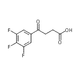 structure of CAS# 898765-87-2, 4-Oxo-4-(3,4,5-trifluorophenyl)butanoic acid;4-Oxo-4-(3,4,5-trifluorophenyl)butyric acid