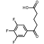 structure of CAS# 898765-89-4, 5-Oxo-5-(3,4,5-trifluorophenyl)pentanoic acid;5-Oxo-5-(3,4,5-trifluorophenyl)valeric acid