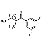 结构式 CAS# 898766-00-2, 1-(3,5-二氯苯基)-2,2-二甲基-1-丁酮