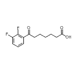 structure of CAS# 898766-19-3, 7-(2,3-Difluorophenyl)-7-oxoheptanoic acid;7-(2,3-difluorophenyl)-7-oxoheptanoic acid