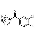 结构式 CAS# 898766-33-1, 1-(3-氯-4-氟苯基)-2,2-二甲基-1-丙酮