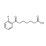 structure of CAS# 898766-55-7, 7-(2-Fluorophenyl)-7-oxoheptanoic acid;7-(2-fluorophenyl)-7-oxoheptanoic acid