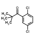 结构式 CAS# 898766-60-4, 1-(2,5-二氯苯基)-2,2-二甲基-1-丙酮