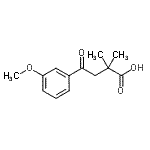 结构式 CAS# 898766-61-5, 4-(3-甲氧基苯基)-2,2-二甲基-4-氧代丁酸