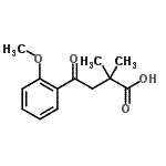 结构式 CAS# 898766-64-8, 4-(2-甲氧基苯基)-2,2-二甲基-4-氧代丁酸