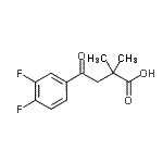 结构式 CAS# 898766-66-0, 4-(3,4-二氟苯基)-2,2-二甲基-4-氧代丁酸