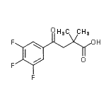结构式 CAS# 898766-72-8, 2,2-二甲基-4-氧代-4-(3,4,5-三氟苯基)丁酸