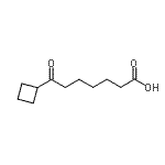 structure of CAS# 898766-83-1, 7-Cyclobutyl-7-oxoheptanoic acid;7-cyclobutyl-7-oxoheptanoic acid