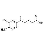 结构式 CAS# 898767-16-3, 5-(3-溴-4-甲基苯基)-5-氧代戊酸