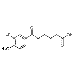 结构式 CAS# 898767-19-6, 6-(3-溴-4-甲基苯基)-6-氧代己酸