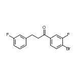 structure of CAS# 898767-23-2, 1-(4-Bromo-3-fluorophenyl)-3-(3-fluorophenyl)-1-propanone;4'-bromo-3'-fluoro-3-(3-fluorophenyl)propiophenone