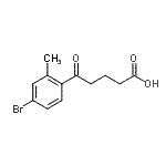 structure of CAS# 898767-31-2, 5-(4-Bromo-2-methylphenyl)-5-oxopentanoic acid;5-(4-bromo-2-methylphenyl)-5-oxovaleric acid